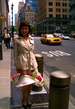 Elegant belt over jacket