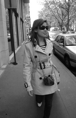 Elegant belt over a Coat 