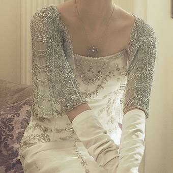 elegant gloves with gown