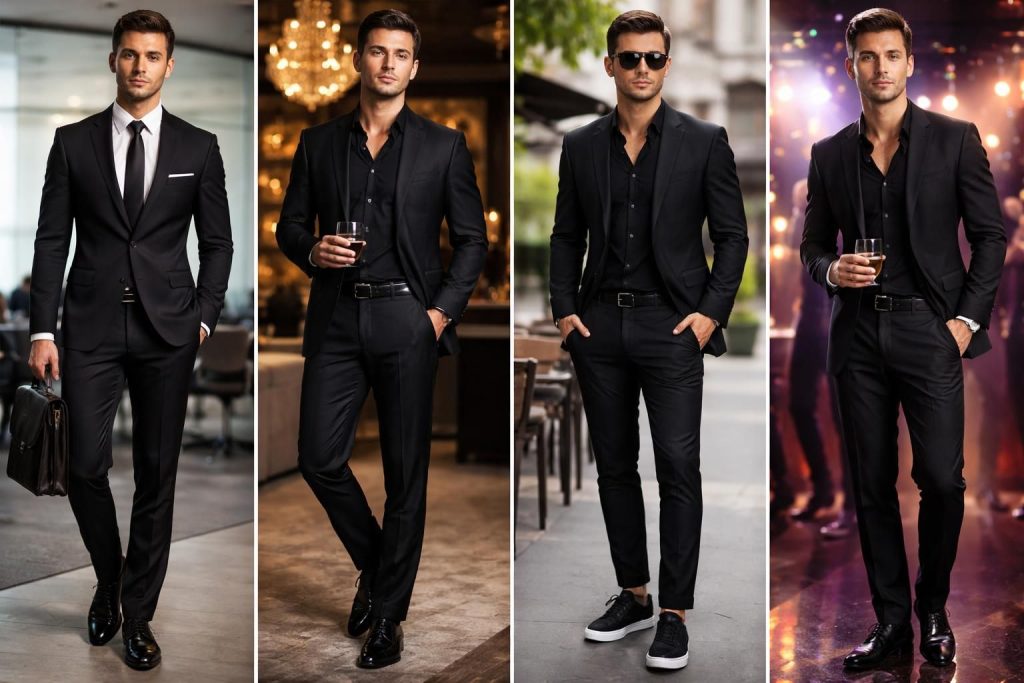 discover expert tips on styling black suit and shirt combinations for every occasion, from formal events to casual outings. master versatile looks that make a statement.