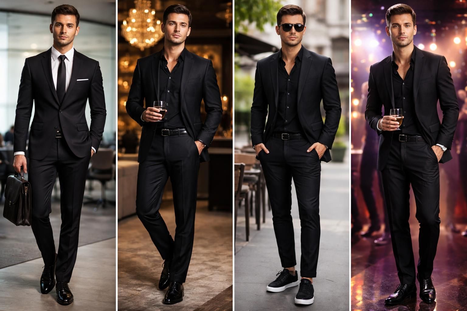 How to style black suit and shirt combinations for every occasion