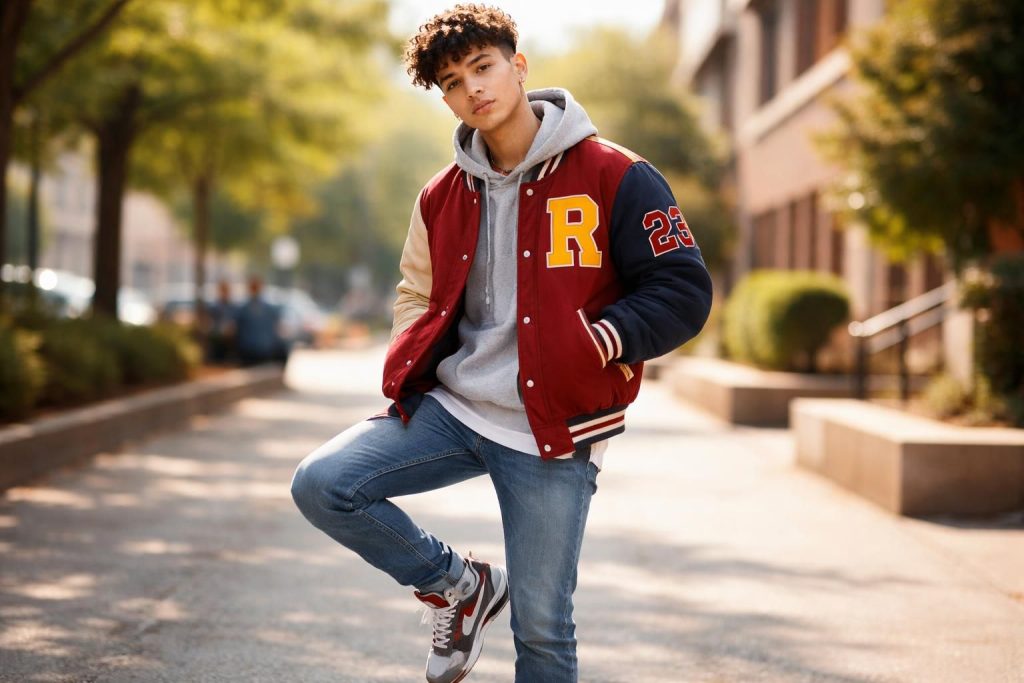 discover tips and outfit ideas on how to wear a letterman jacket with style and confidence, making a bold fashion statement effortlessly.